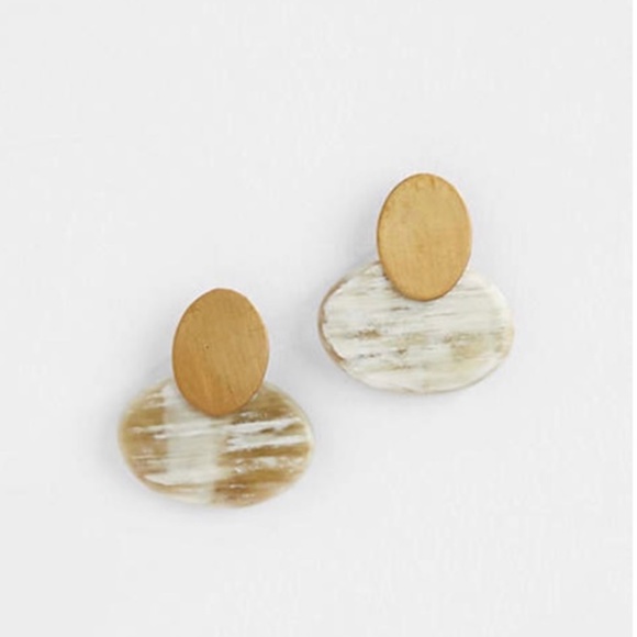 J.Jill NEW Pure Jill Horn Post Drop Earrings NWT - Picture 1 of 5